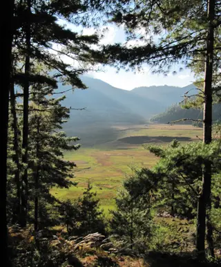 Himalaya-Panorama beim Wandern in Bhutan